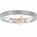 Stretchable Bracelet With PVD And Cubic Zirconia