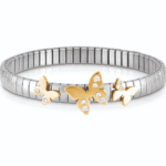 Stretchable Bracelet With PVD And Cubic Zirconia