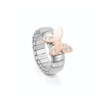 Stretchable Ring With PVD And Cubic Zirconia