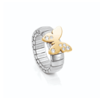 Stretchable Ring With PVD And Cubic Zirconia