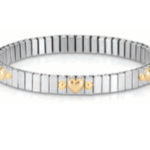 Stretchable Bracelet With Gold Heart