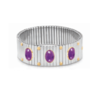 Extension Bracelet With Gold And 3 Cubic Purple Zirconia