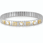 Stretchable Bracelet With Gold & PVD