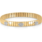 Stretchable Bracelet With Gold, Drusi & PVD