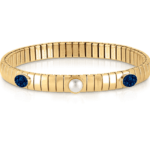 Stretchable Bracelet With Gold, Drusi & PVD