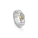 Stretchable Ring With Gold, Drusi & PVD