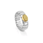 Stretchable Ring With Gold, Drusi & PVD