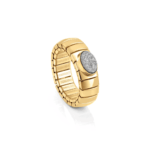 Stretchable Ring With Gold, Drusi & PVD