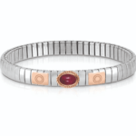 Stretchable Bracelet With Rose Gold & Natural Stone