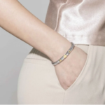 Stretchable Bracelet With Letter ش Engraved