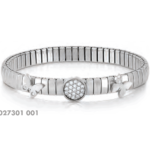 Stretchable Bracelet With PVD, Swarovski Zirconia And Cubic Zirconia