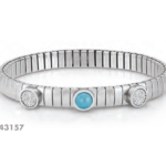 Stainless Steel Bracelet With Swarovski Elements And Cubic Zirconia Silver Details