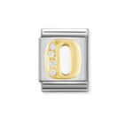 Composable Big Link Letter ‘O’ In 18K Gold With Stones