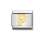 Composable Big Link Letter ‘P’ In 18K Gold