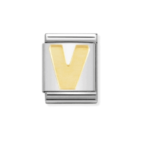Composable Classic Link Letter ‘V’ In 18K Gold