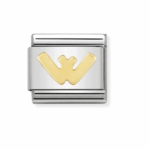 Composable Classic Link Letter ‘W’ In 18K Gold