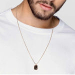 GENTLEMAN NECKLACE WITH BLACK DIAMOND