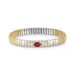 Bi Colour Bracelet with Red Coral