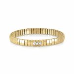 GOLDEN EXTENSION BRACELET WITH 3 WHITE CUBIC ZIRCONIA