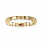 GOLDEN EXTENSION BRACELET WITH  RED CUBIC ZIRCONIA