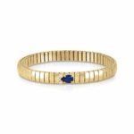 GOLDEN EXTENSION BRACELET WITH  BLUE CUBIC ZIRCONIA