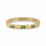 Golden Extension Bracelet with Green Cubic Zirconia