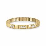 Golden Extension Bracelet with White Cubic Zirconia