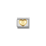 Composable Classic Link Raised Heart   in 18K Gold
