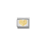 Composable Classic Link Heart with Puzzle   in 18K Gold