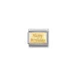 Composable Classic Link Happy Birthday in 18K Gold