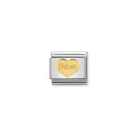 Composable Classic Link Mom heart in 18K Gold