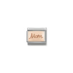 Composable Classic Link  Mom Plate with 9K Rose gold