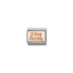 Composable Classic Link  I love Family Plate with 9K Rose gold