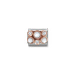 Composable Classic Link Cluster with Pearl & 9K Rose gold