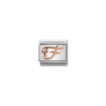 Composable Classic Link Letter ‘F’ with 9K Rose gold