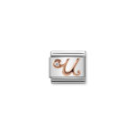 Composable Classic Link Letter ‘U’ with 9K Rose gold