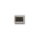 Composable Classic Link Rectangle Black with 9K Rose gold