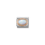 Composable Classic Link Stone White Opal with 9K Rose gold