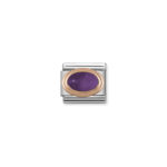 Composable Classic Link Stone Amethyst with 9K Rose gold