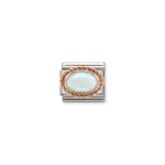 Composable Classic Link White Opal with 9K Rose gold