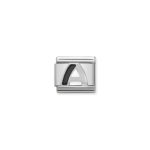 Composable Classic Link Letter ‘A’ with 925 Sterling Silver & Enamel