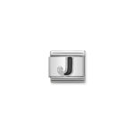 Composable Classic Link Letter ‘J’ with 925 Sterling Silver & Enamel