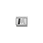 Composable Classic Link Letter ‘M’ with 925 Sterling Silver & Enamel
