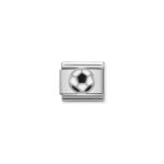 Composable Classic Link Soccer ball with 925 Sterling Silver & Enamel