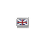 Composable Classic Link Great Britain Flag with 925 Sterling Silver & Enamel