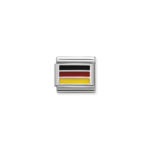 Composable Classic Link Germany Flag with 925 Sterling Silver & Enamel