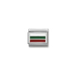 Composable Classic Link Bulgaria Flag with 925 Sterling Silver & Enamel