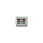 Composable Classic Link Kenya Flag  with 925 Sterling Silver & Enamel