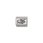 Composable Classic Link Be Mine with Hearts with 925 Sterling Silver & Enamel