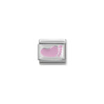 Composable Classic Link Small Feet Pink with 925 Sterling Silver & Enamel